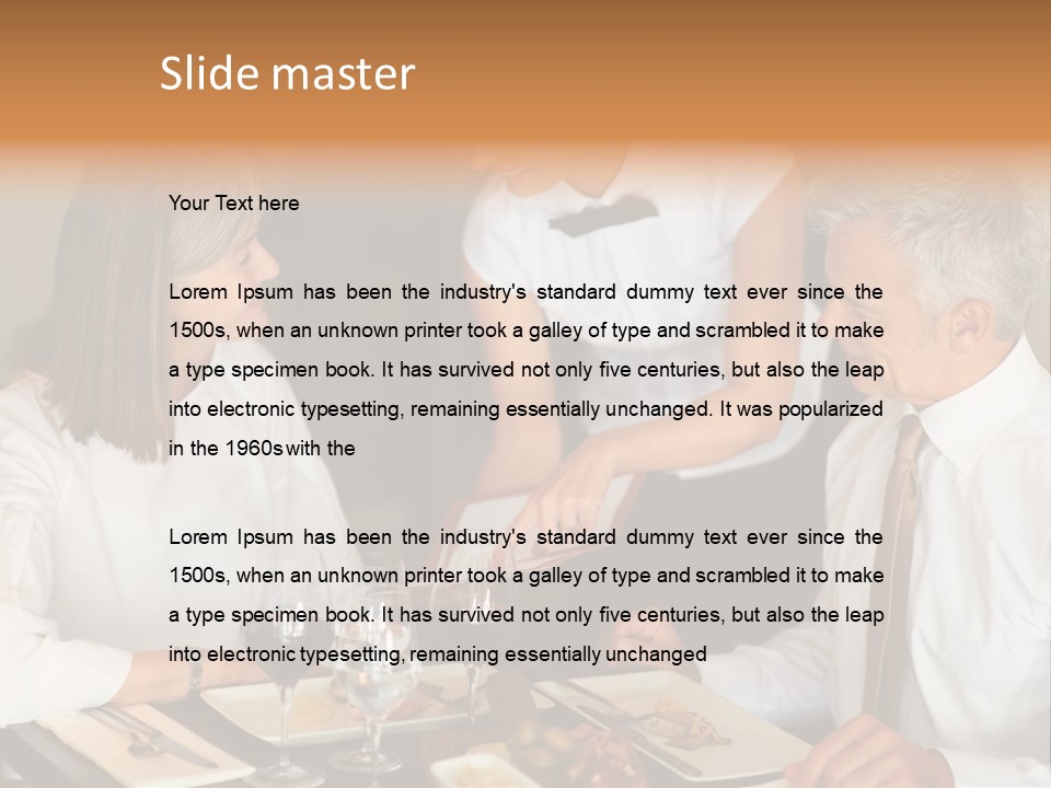 A Group Of People Sitting Around A Table PowerPoint Template