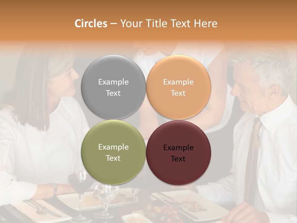 A Group Of People Sitting Around A Table PowerPoint Template