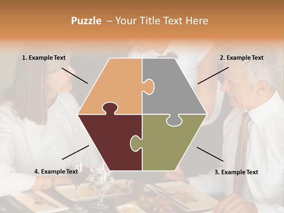 A Group Of People Sitting Around A Table PowerPoint Template
