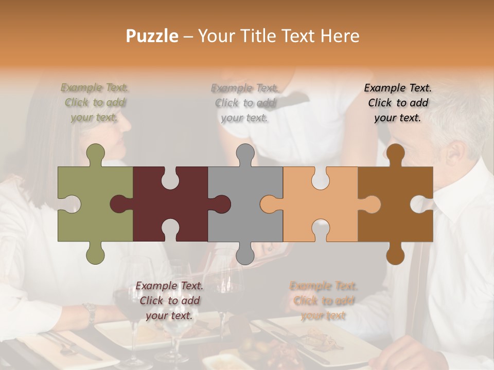A Group Of People Sitting Around A Table PowerPoint Template