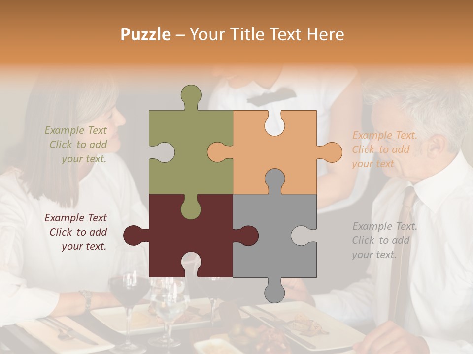 A Group Of People Sitting Around A Table PowerPoint Template
