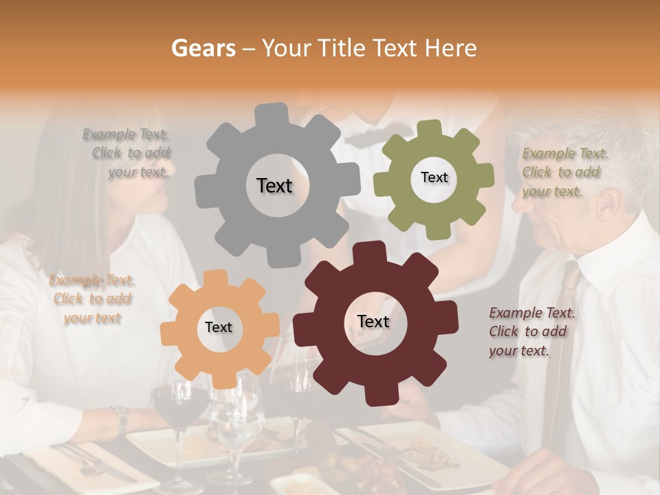 A Group Of People Sitting Around A Table PowerPoint Template