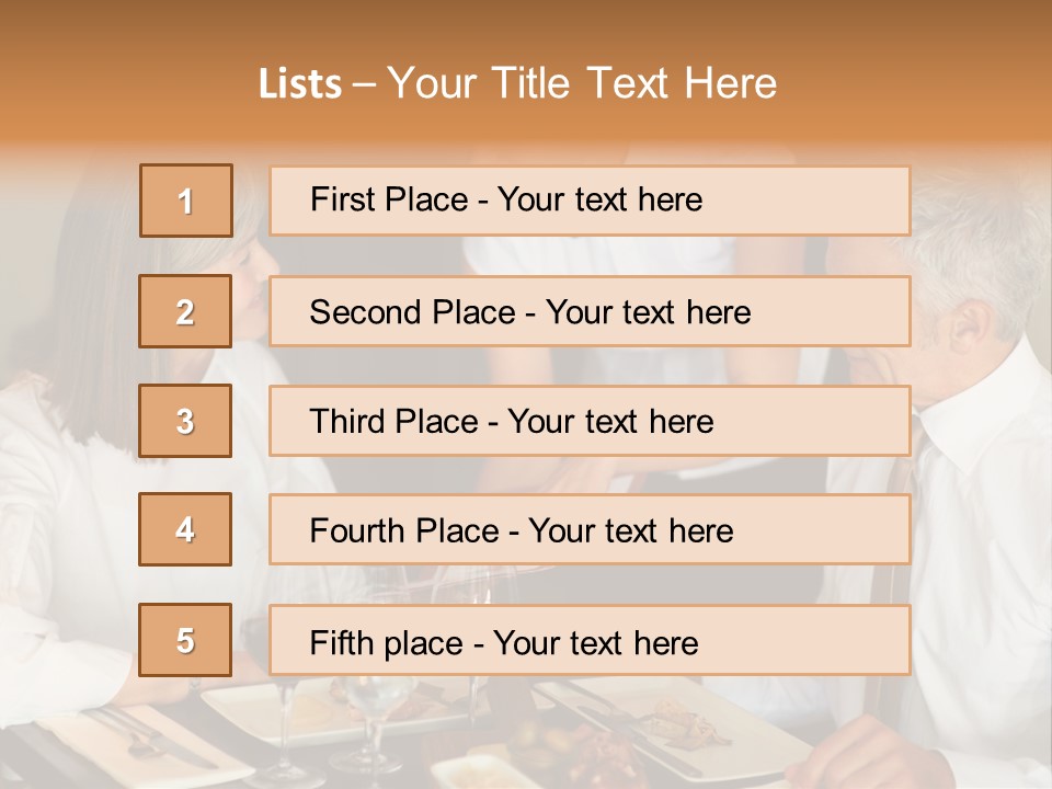 A Group Of People Sitting Around A Table PowerPoint Template