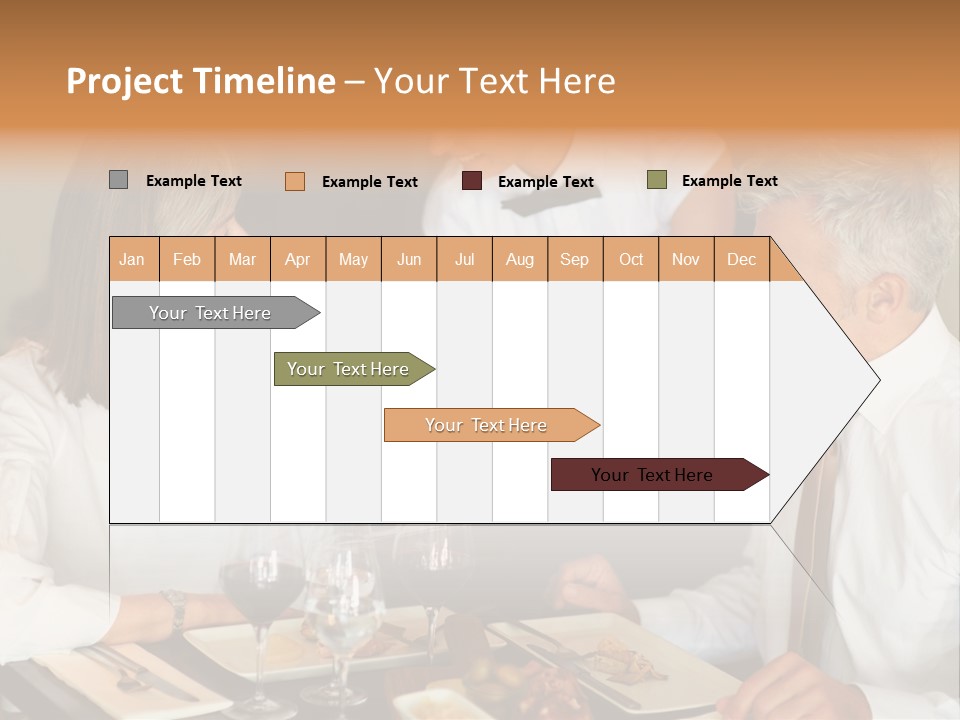 A Group Of People Sitting Around A Table PowerPoint Template