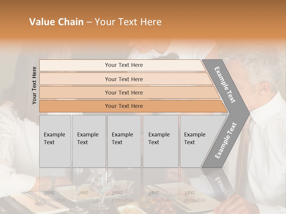 A Group Of People Sitting Around A Table PowerPoint Template
