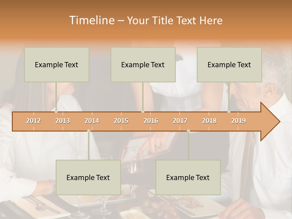 A Group Of People Sitting Around A Table PowerPoint Template