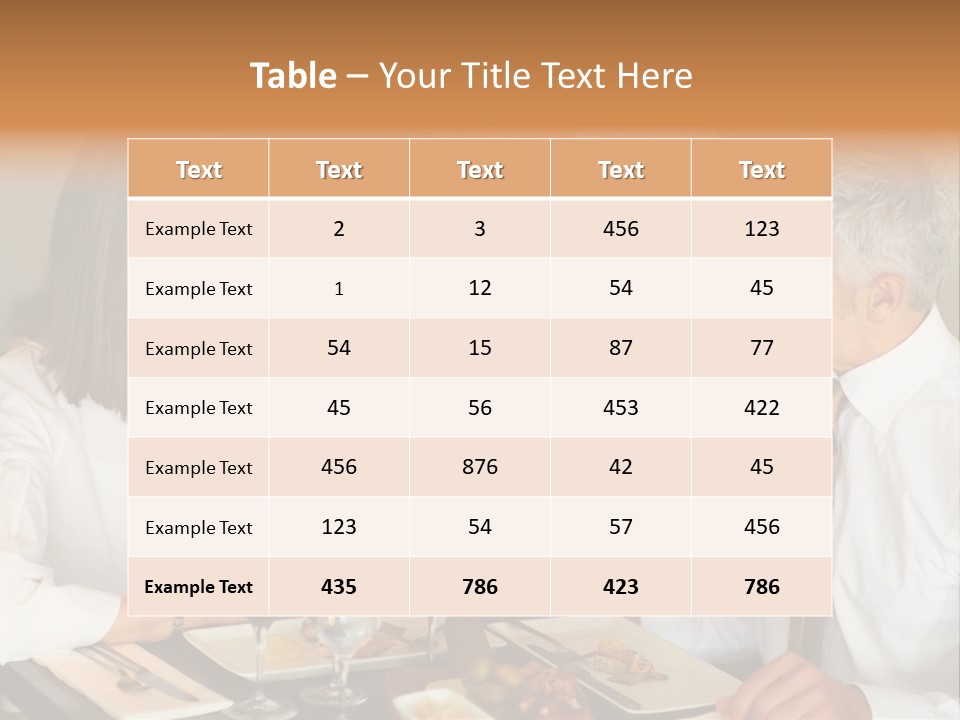 A Group Of People Sitting Around A Table PowerPoint Template