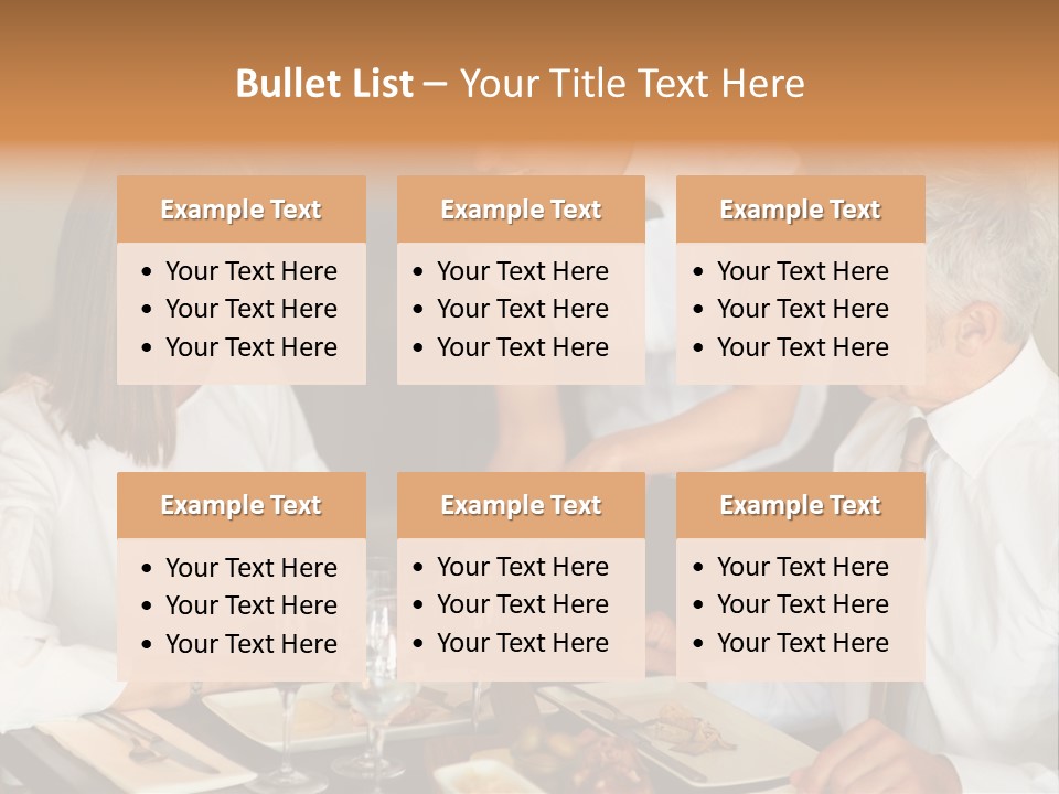 A Group Of People Sitting Around A Table PowerPoint Template