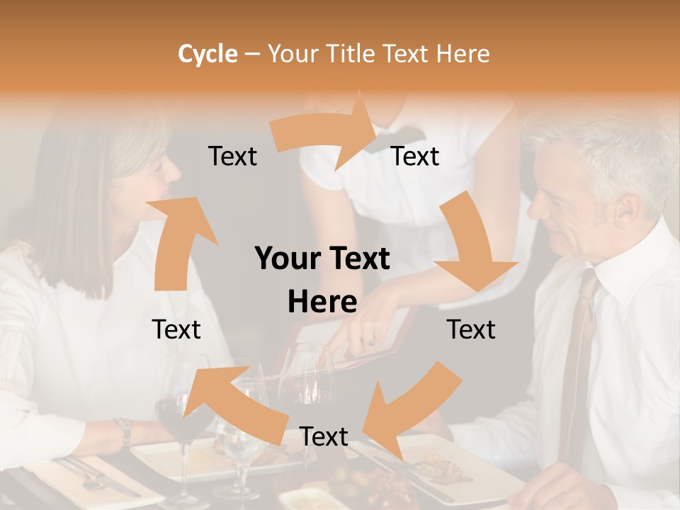 A Group Of People Sitting Around A Table PowerPoint Template