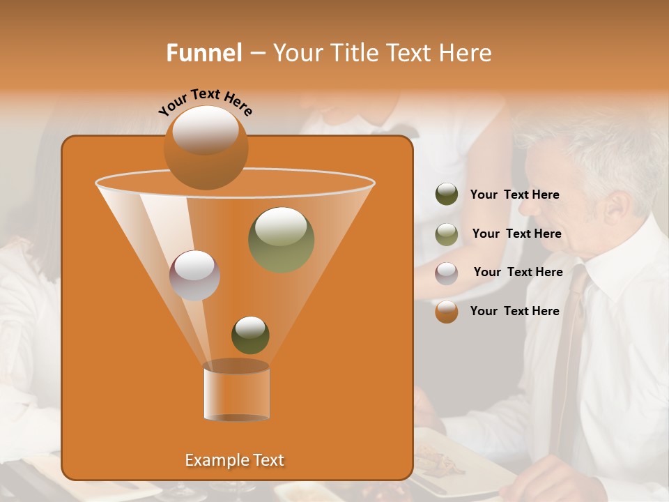 A Group Of People Sitting Around A Table PowerPoint Template