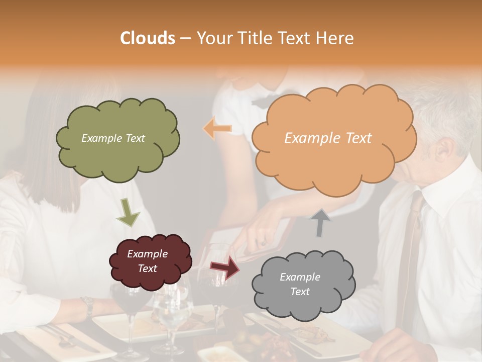 A Group Of People Sitting Around A Table PowerPoint Template