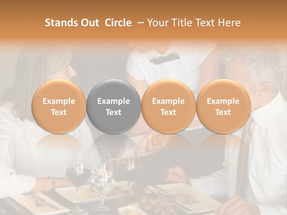 A Group Of People Sitting Around A Table PowerPoint Template