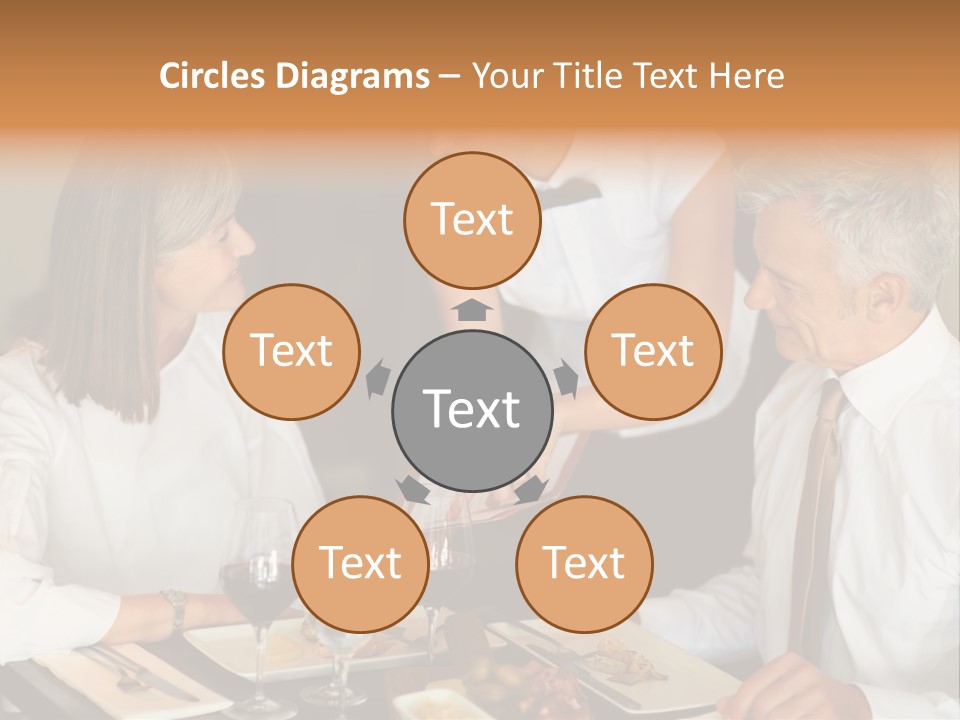 A Group Of People Sitting Around A Table PowerPoint Template