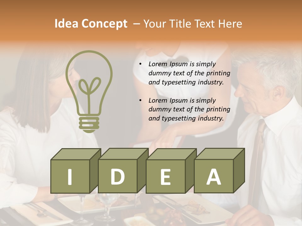 A Group Of People Sitting Around A Table PowerPoint Template