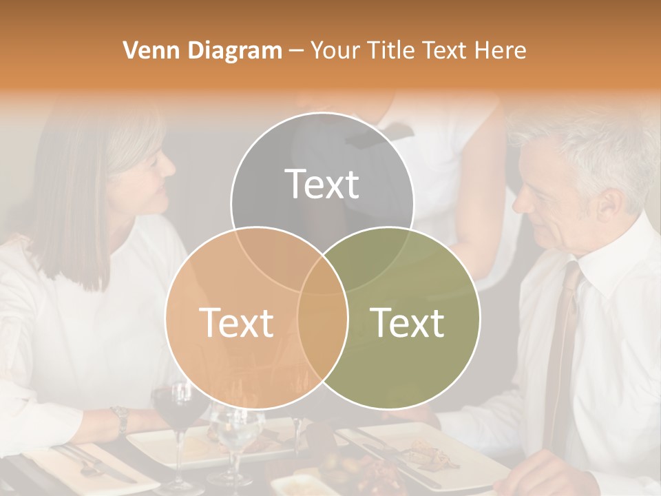 A Group Of People Sitting Around A Table PowerPoint Template