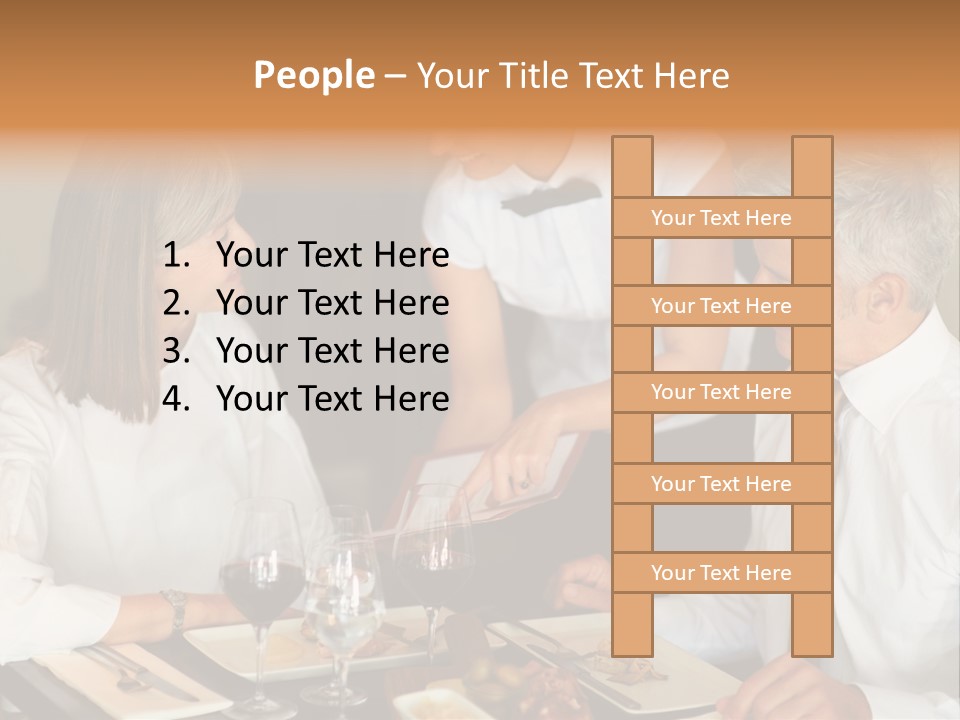 A Group Of People Sitting Around A Table PowerPoint Template
