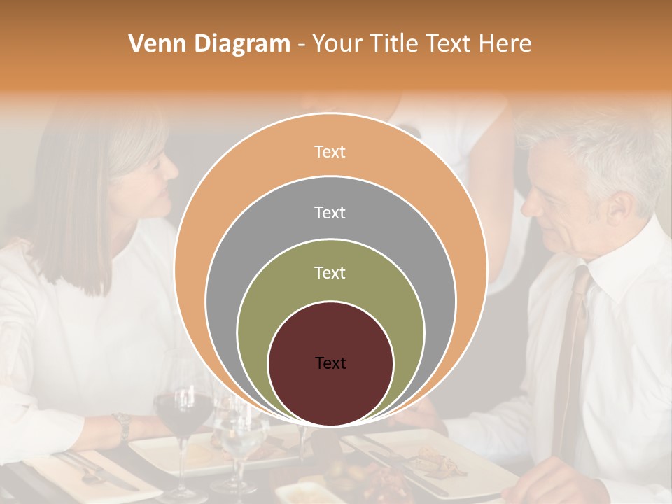 A Group Of People Sitting Around A Table PowerPoint Template