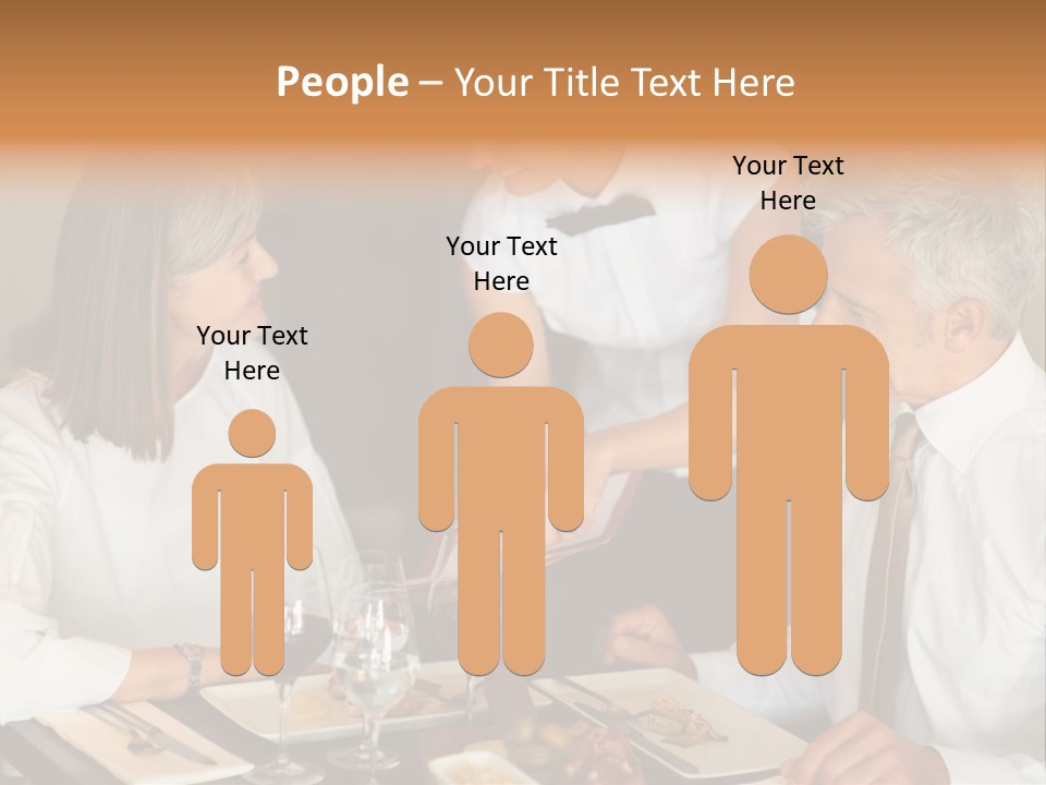 A Group Of People Sitting Around A Table PowerPoint Template