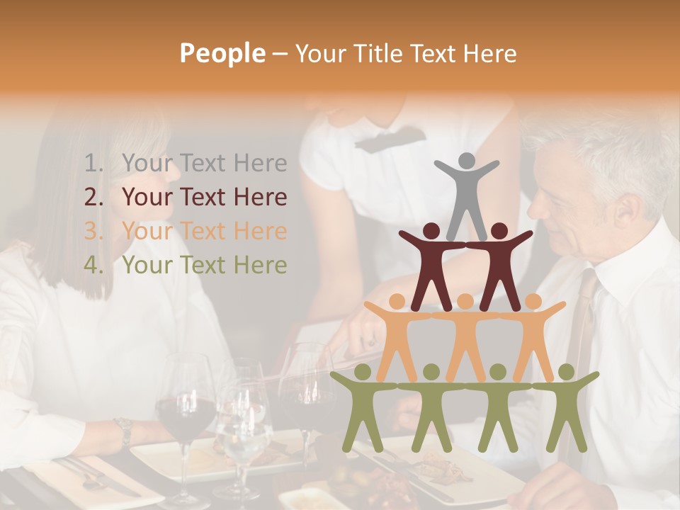 A Group Of People Sitting Around A Table PowerPoint Template