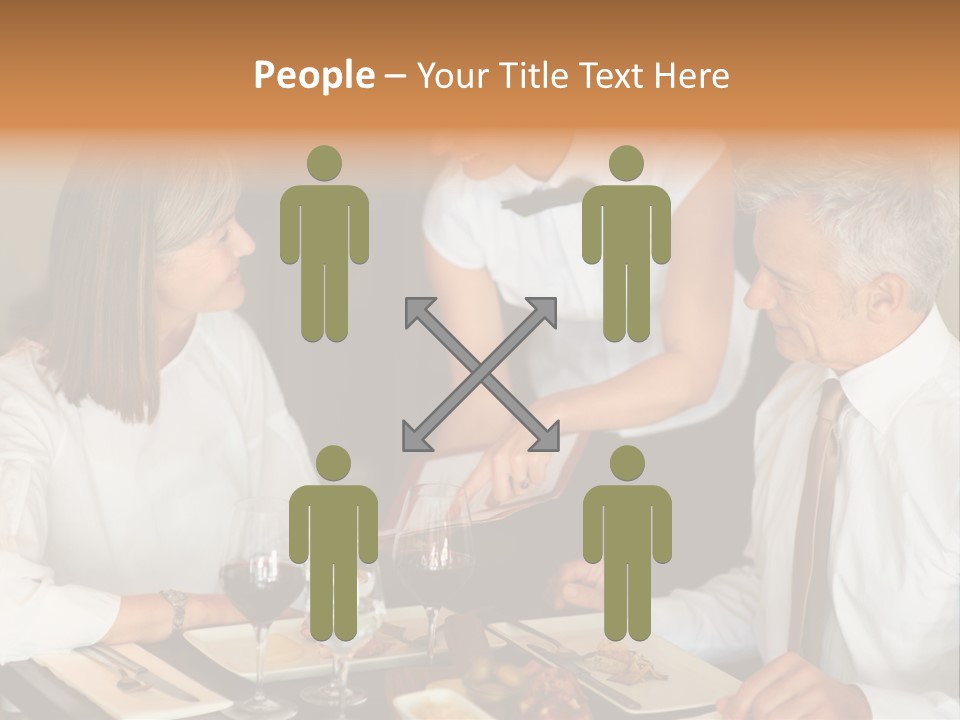 A Group Of People Sitting Around A Table PowerPoint Template