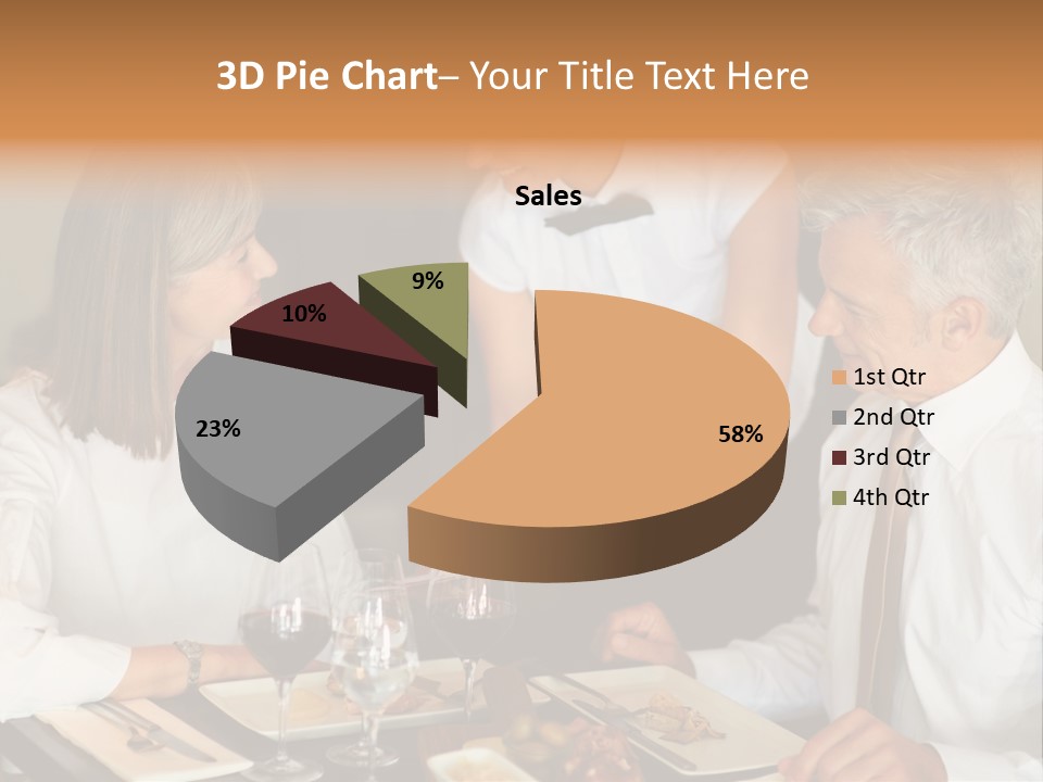 A Group Of People Sitting Around A Table PowerPoint Template