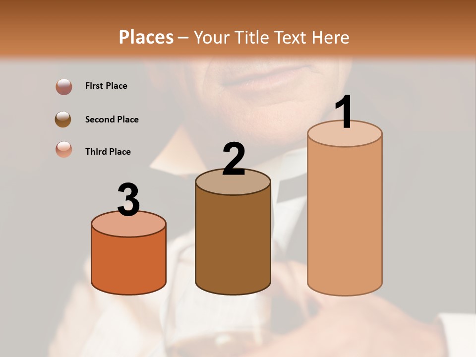 A Man In A Tuxedo Holding A Glass Of Wine PowerPoint Template