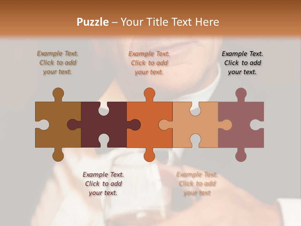 A Man In A Tuxedo Holding A Glass Of Wine PowerPoint Template