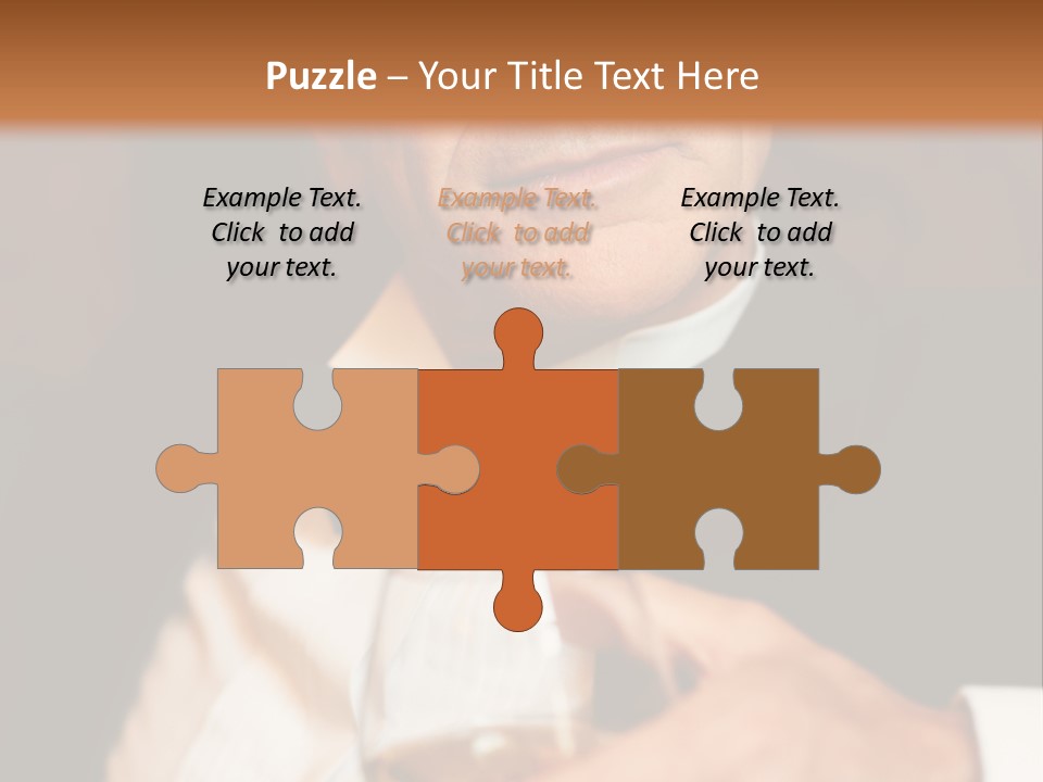 A Man In A Tuxedo Holding A Glass Of Wine PowerPoint Template