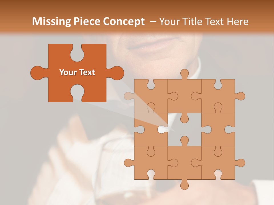 A Man In A Tuxedo Holding A Glass Of Wine PowerPoint Template