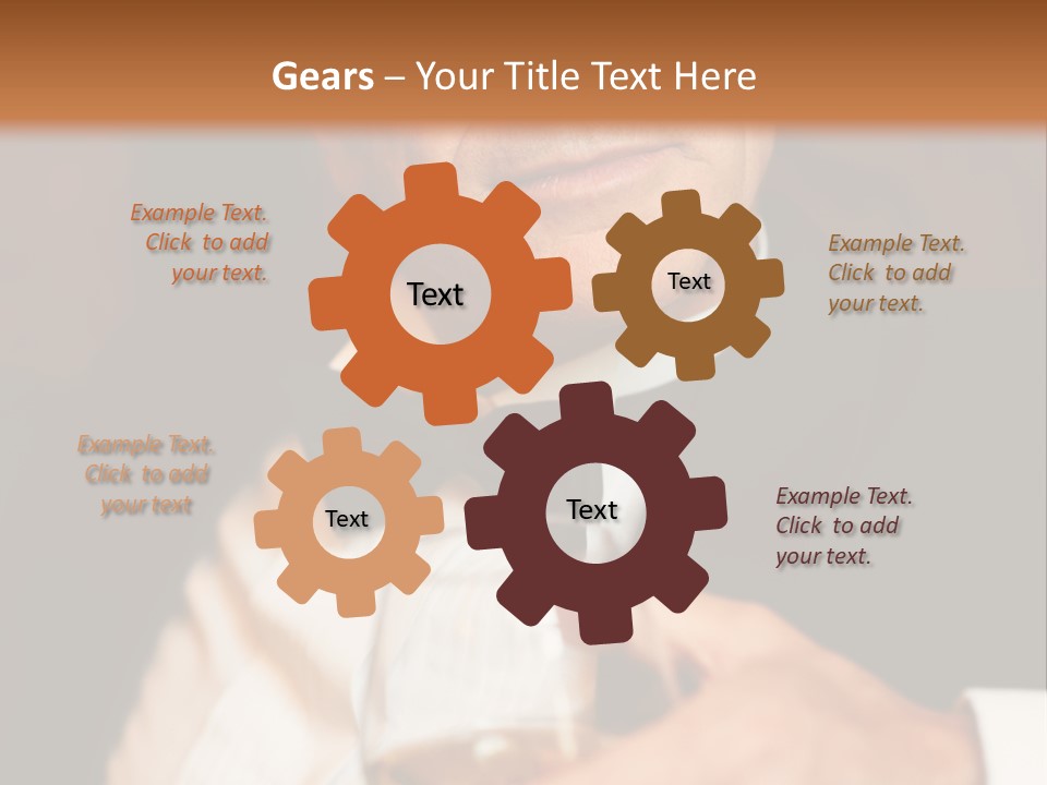 A Man In A Tuxedo Holding A Glass Of Wine PowerPoint Template