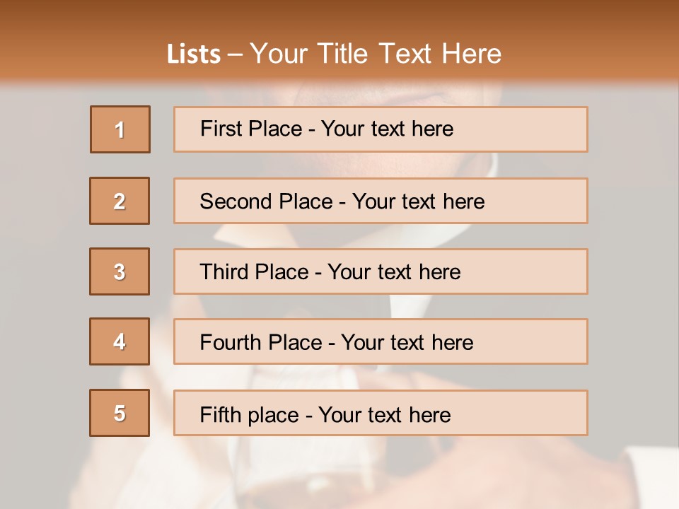 A Man In A Tuxedo Holding A Glass Of Wine PowerPoint Template