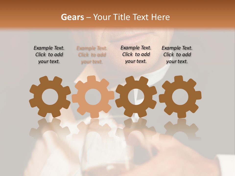 A Man In A Tuxedo Holding A Glass Of Wine PowerPoint Template