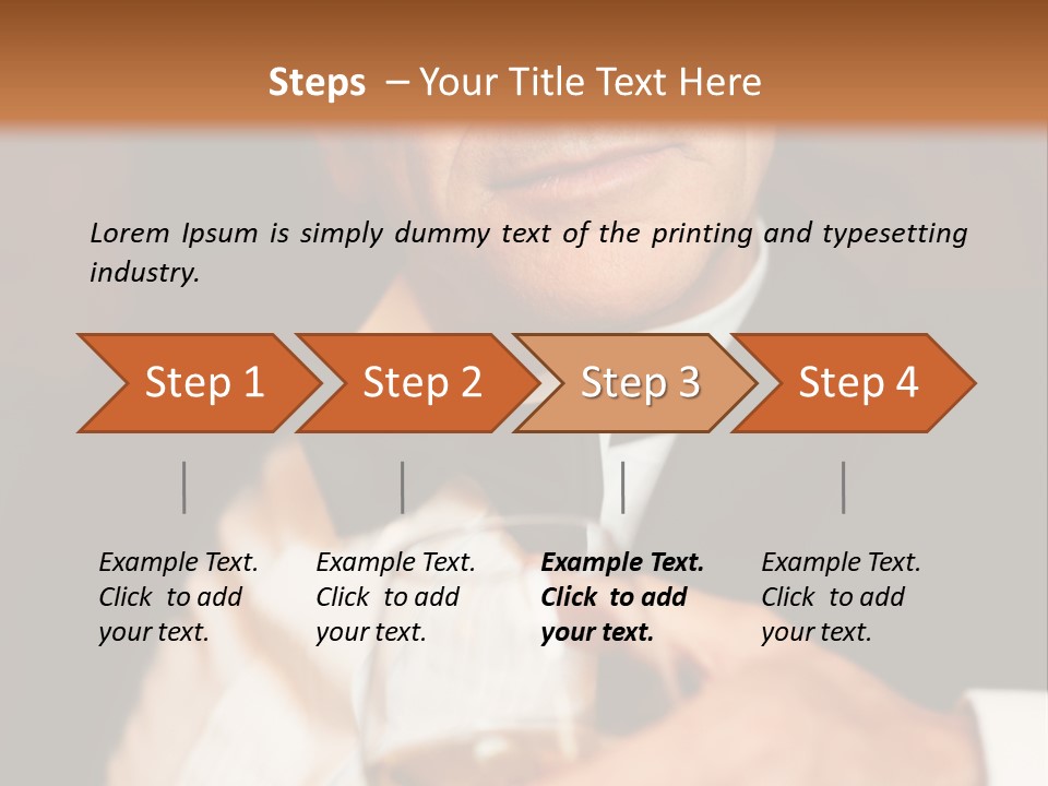 A Man In A Tuxedo Holding A Glass Of Wine PowerPoint Template