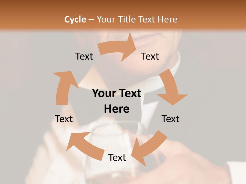 A Man In A Tuxedo Holding A Glass Of Wine PowerPoint Template