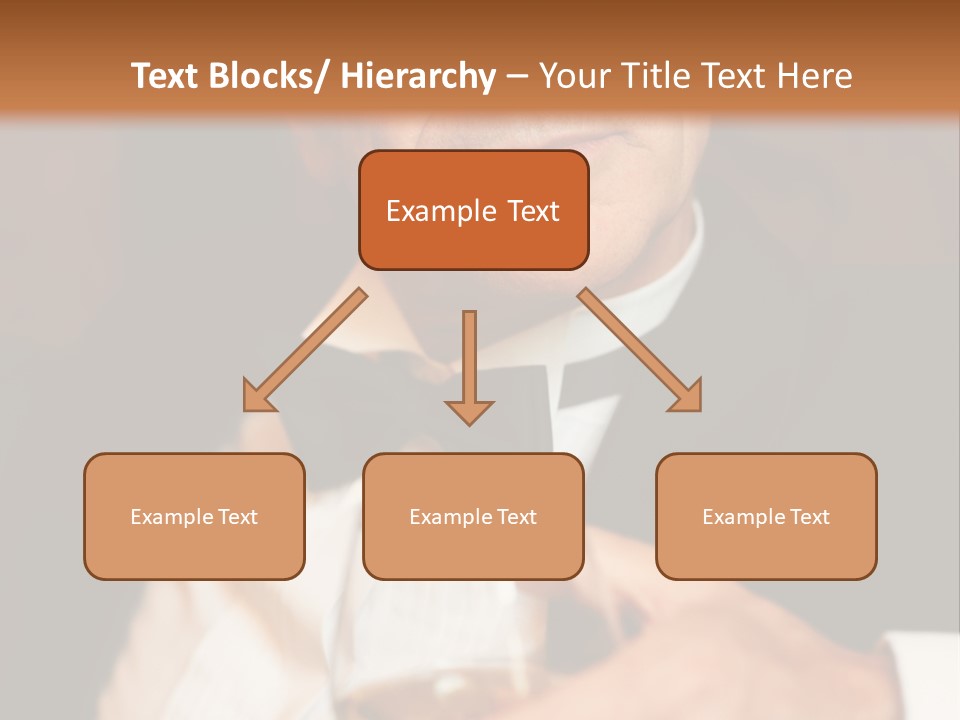 A Man In A Tuxedo Holding A Glass Of Wine PowerPoint Template