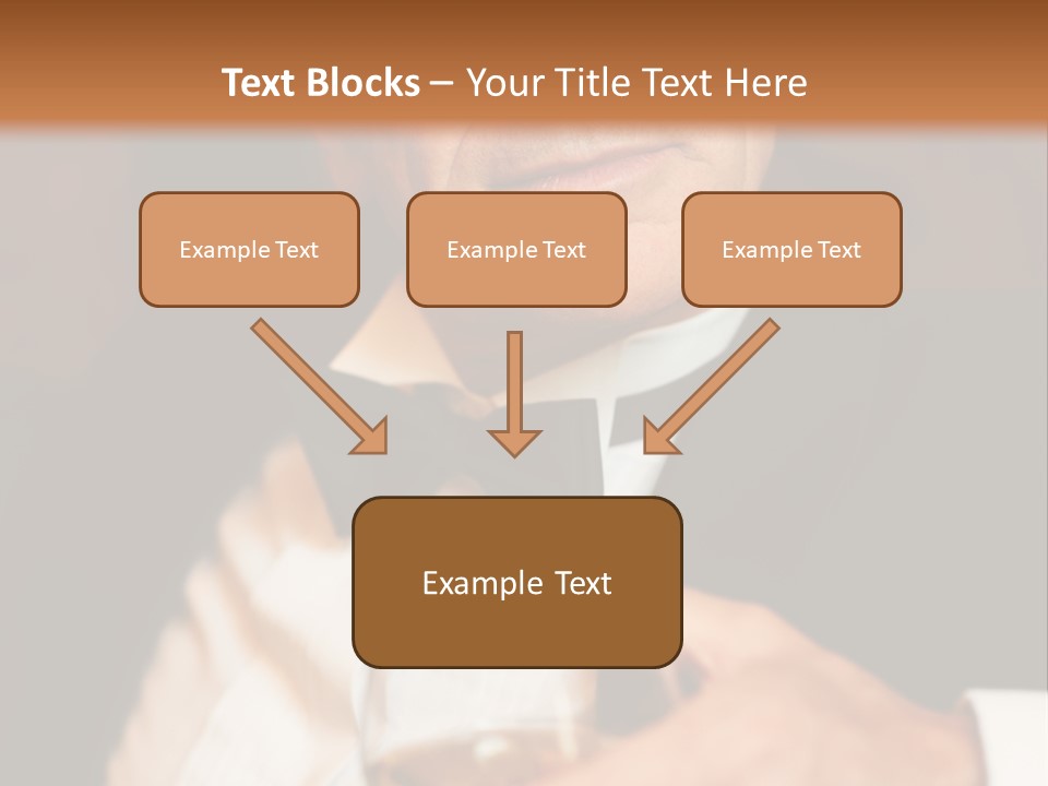 A Man In A Tuxedo Holding A Glass Of Wine PowerPoint Template