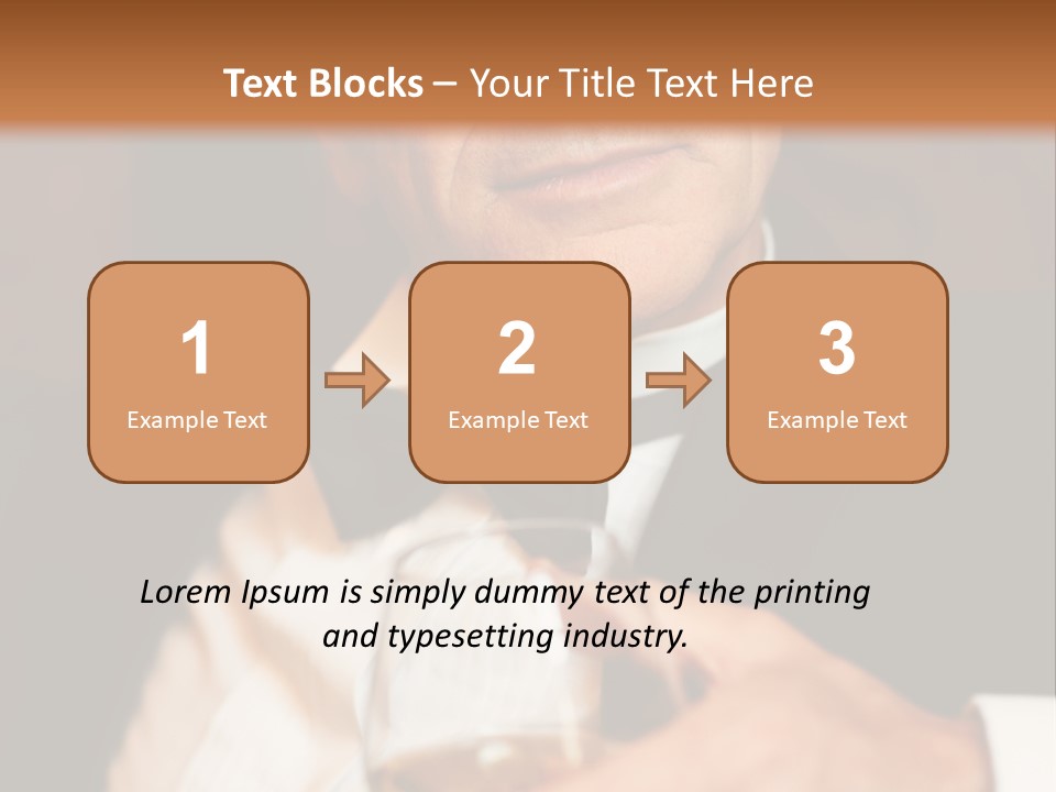 A Man In A Tuxedo Holding A Glass Of Wine PowerPoint Template