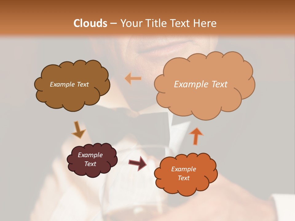 A Man In A Tuxedo Holding A Glass Of Wine PowerPoint Template