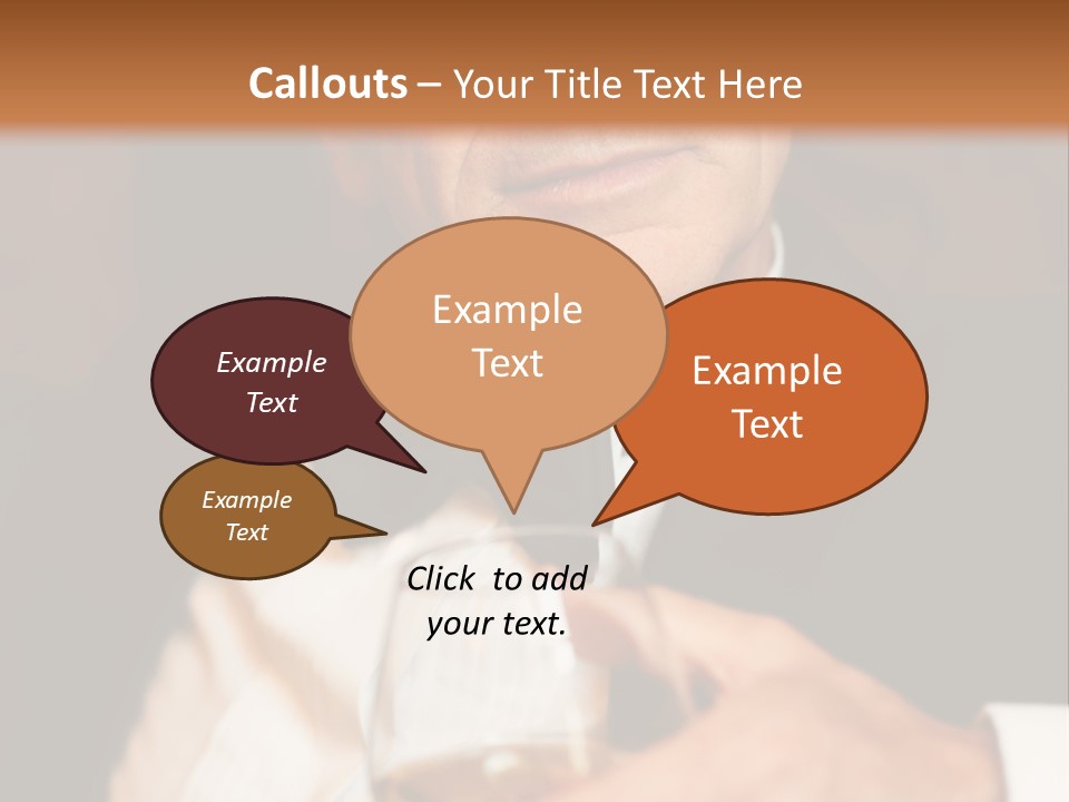 A Man In A Tuxedo Holding A Glass Of Wine PowerPoint Template