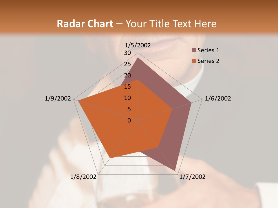 A Man In A Tuxedo Holding A Glass Of Wine PowerPoint Template
