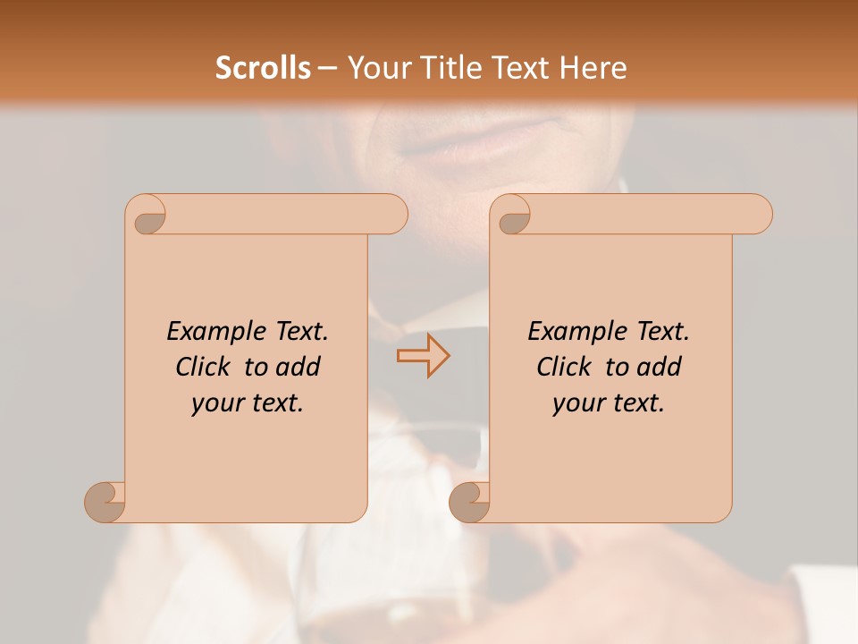 A Man In A Tuxedo Holding A Glass Of Wine PowerPoint Template