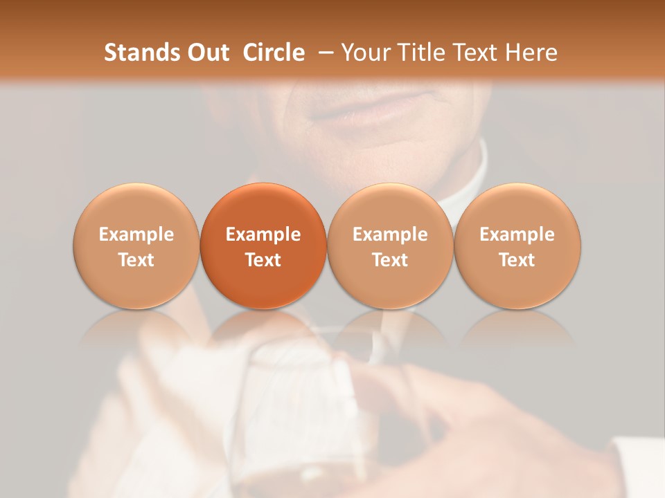 A Man In A Tuxedo Holding A Glass Of Wine PowerPoint Template