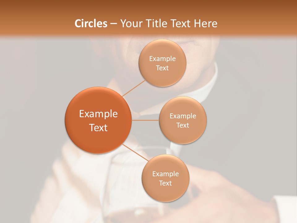 A Man In A Tuxedo Holding A Glass Of Wine PowerPoint Template