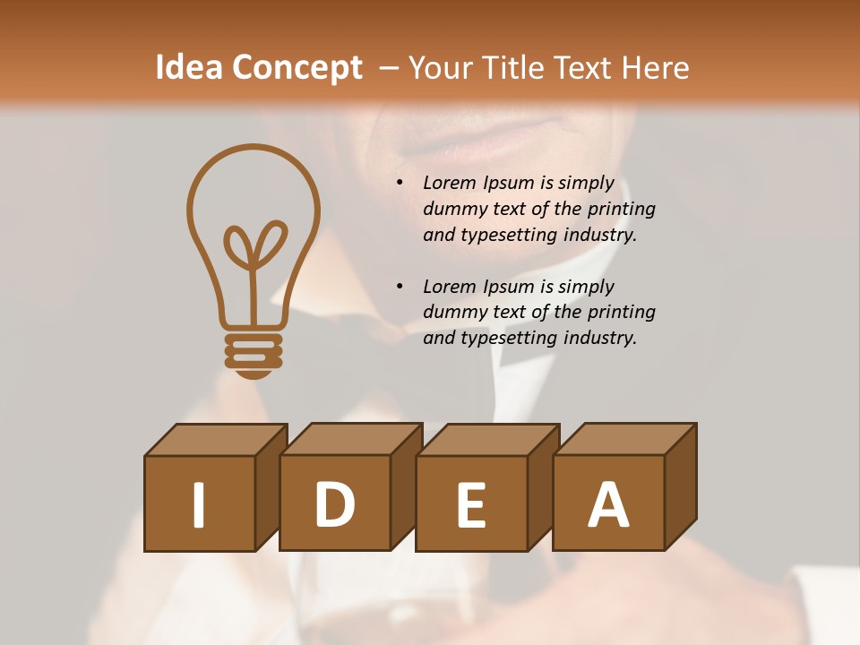 A Man In A Tuxedo Holding A Glass Of Wine PowerPoint Template