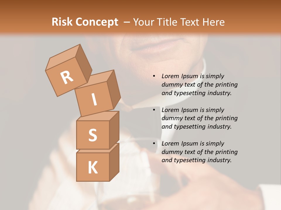 A Man In A Tuxedo Holding A Glass Of Wine PowerPoint Template