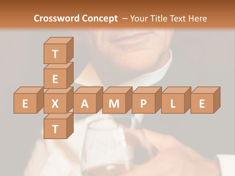 A Man In A Tuxedo Holding A Glass Of Wine PowerPoint Template