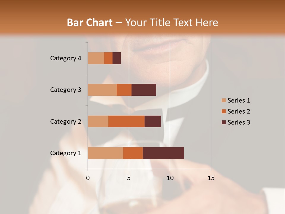 A Man In A Tuxedo Holding A Glass Of Wine PowerPoint Template
