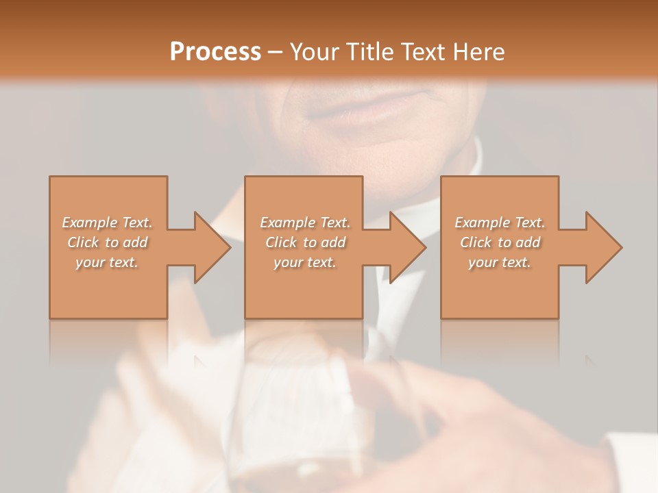 A Man In A Tuxedo Holding A Glass Of Wine PowerPoint Template