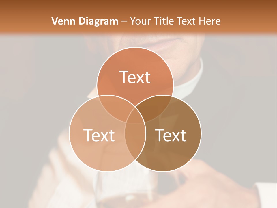 A Man In A Tuxedo Holding A Glass Of Wine PowerPoint Template