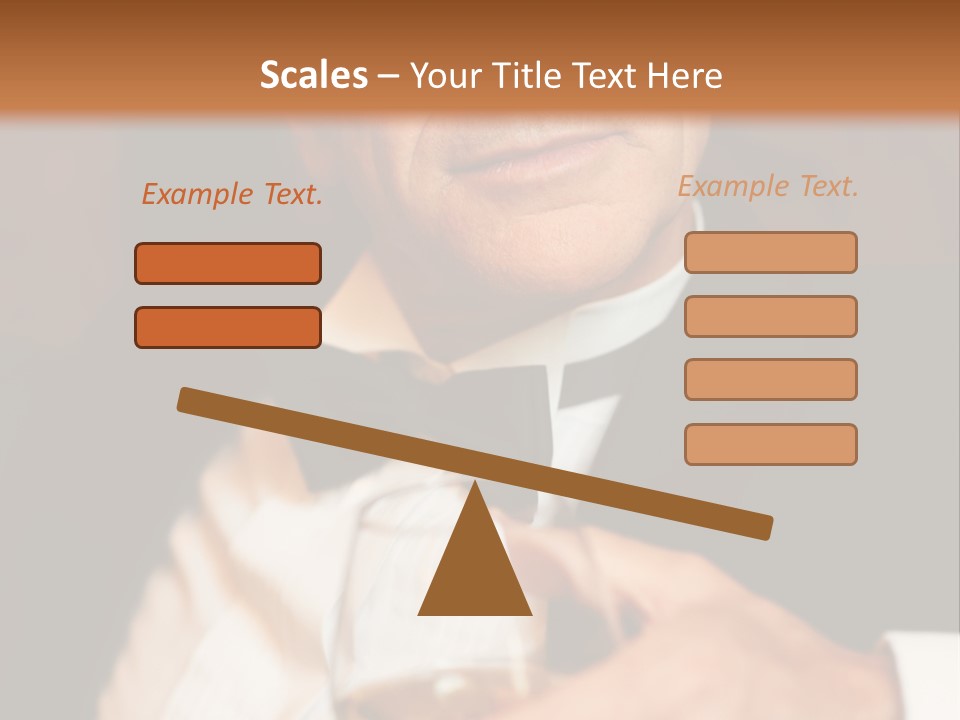 A Man In A Tuxedo Holding A Glass Of Wine PowerPoint Template